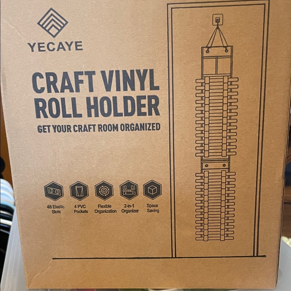 Yecaye Craft Vinyl Roll Holder - Brown Kraft Box